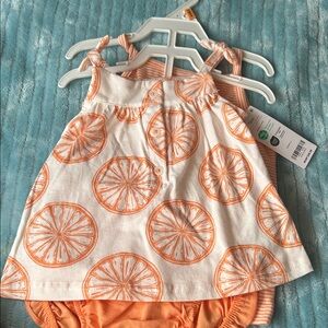 Carter's Orange Citrus Diaper Cover Set